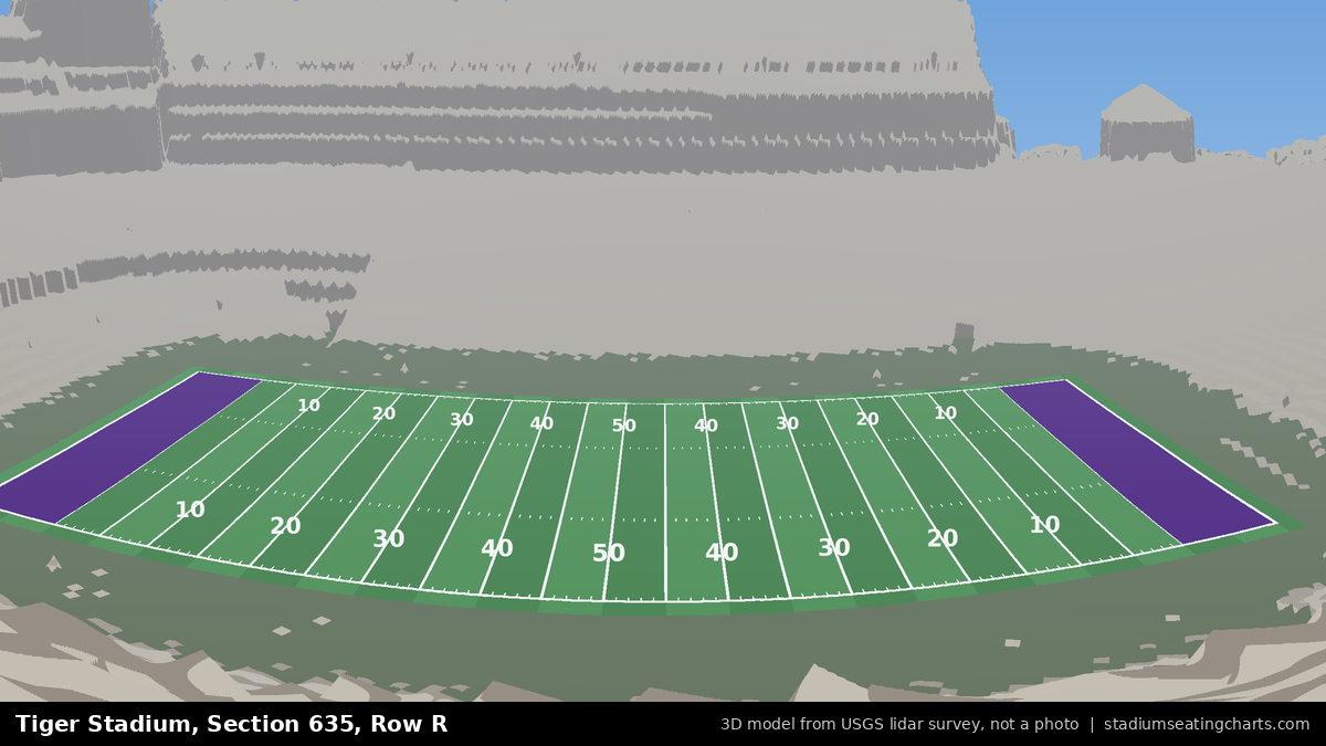 View from Tiger Stadium Section 635, Row R, looking toward the field