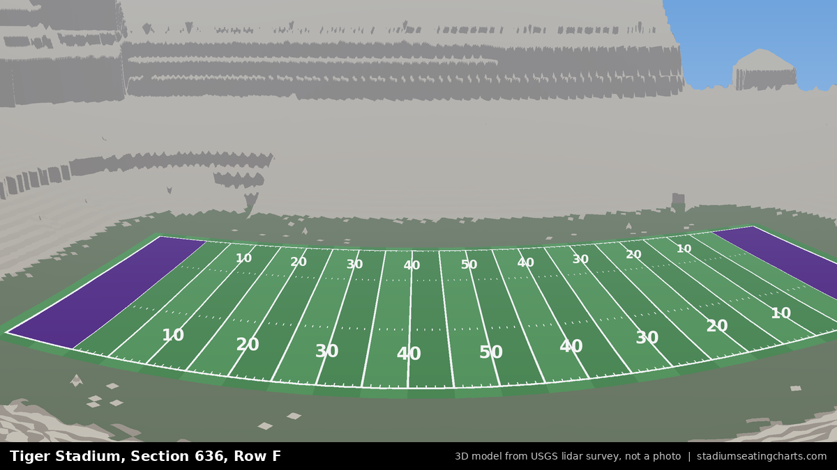 View from Tiger Stadium Section 636, Row F, looking toward the field