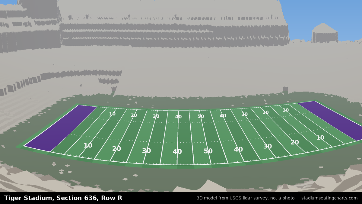 View from Tiger Stadium Section 636, Row R, looking toward the field
