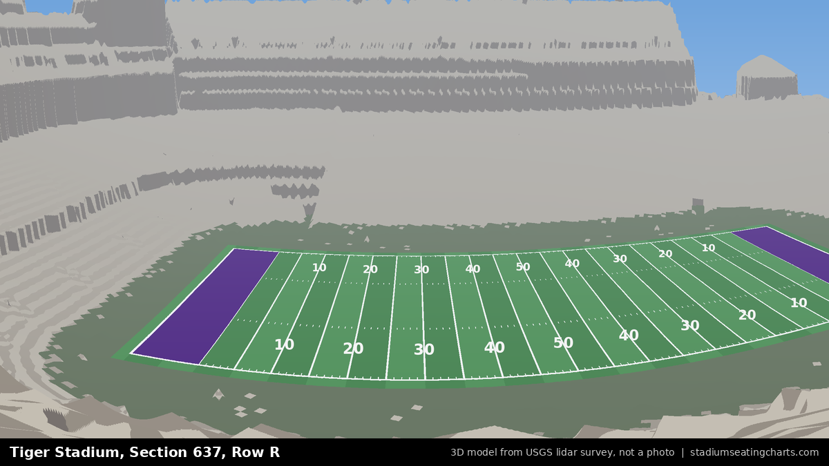 View from Tiger Stadium Section 637, Row R, looking toward the field