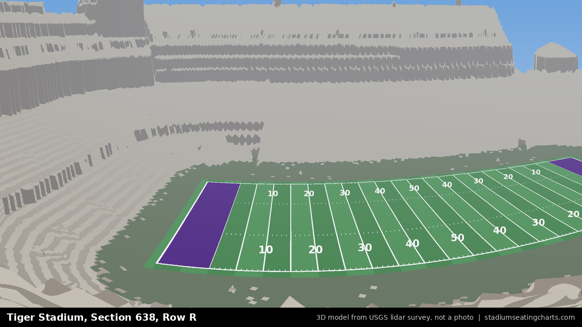 View from Tiger Stadium Section 638, Row R, looking toward the field
