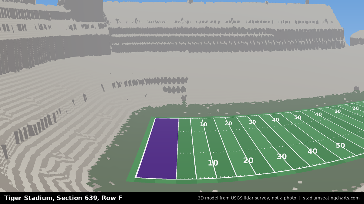 View from Tiger Stadium Section 639, Row F, looking toward the field