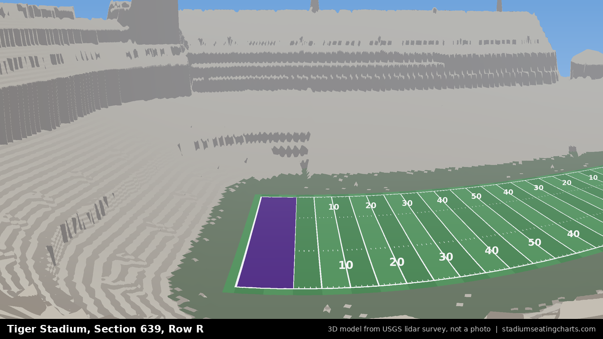 View from Tiger Stadium Section 639, Row R, looking toward the field