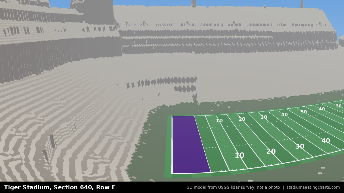 View from Tiger Stadium Section 640, Row F, looking toward the field