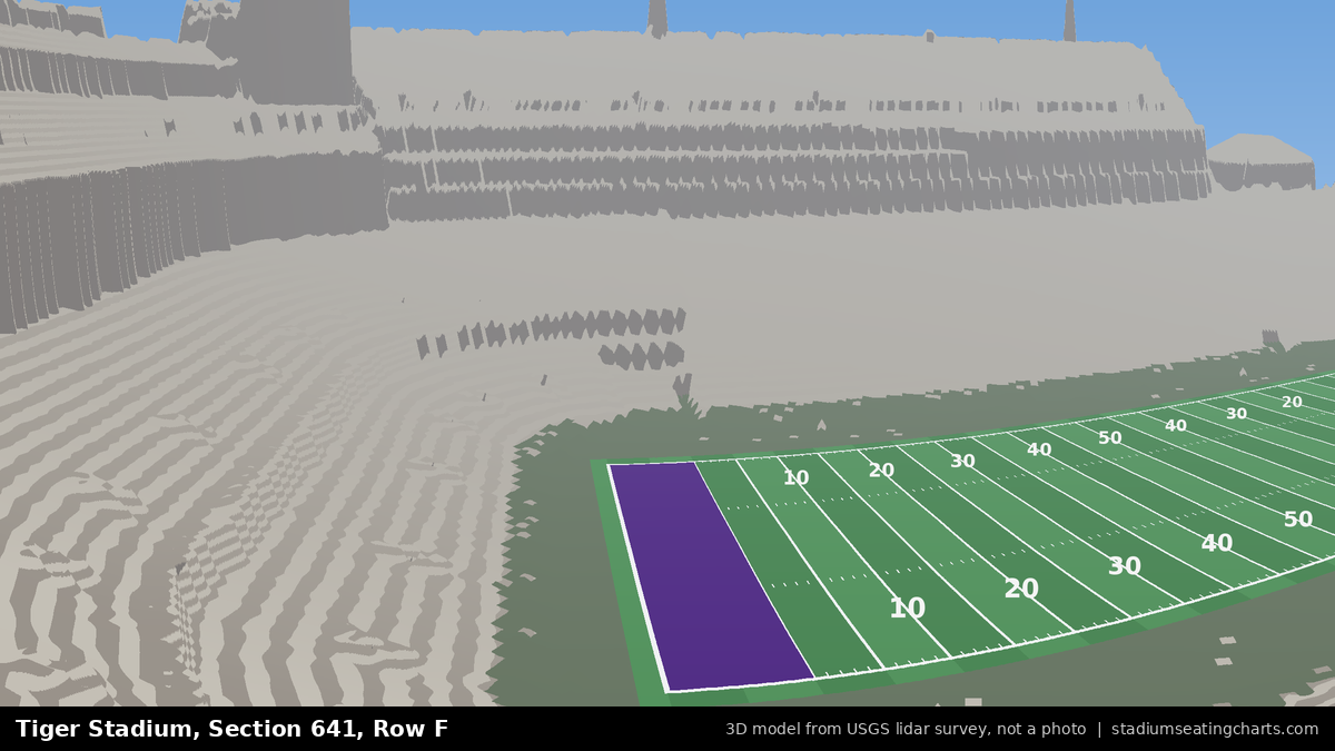 View from Tiger Stadium Section 641, Row F, looking toward the field