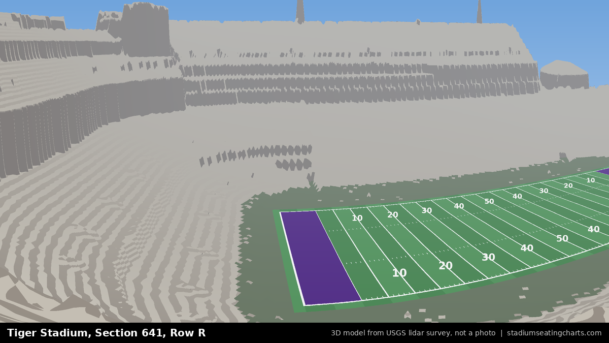View from Tiger Stadium Section 641, Row R, looking toward the field
