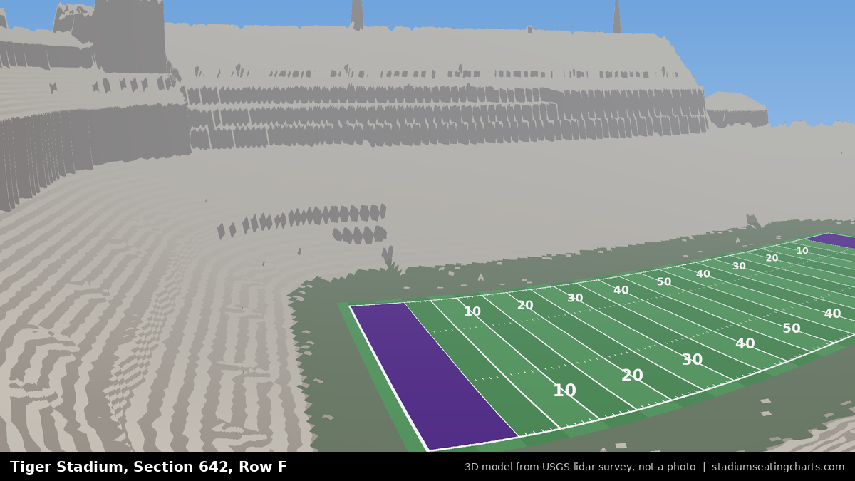 View from Tiger Stadium Section 642, Row F, looking toward the field