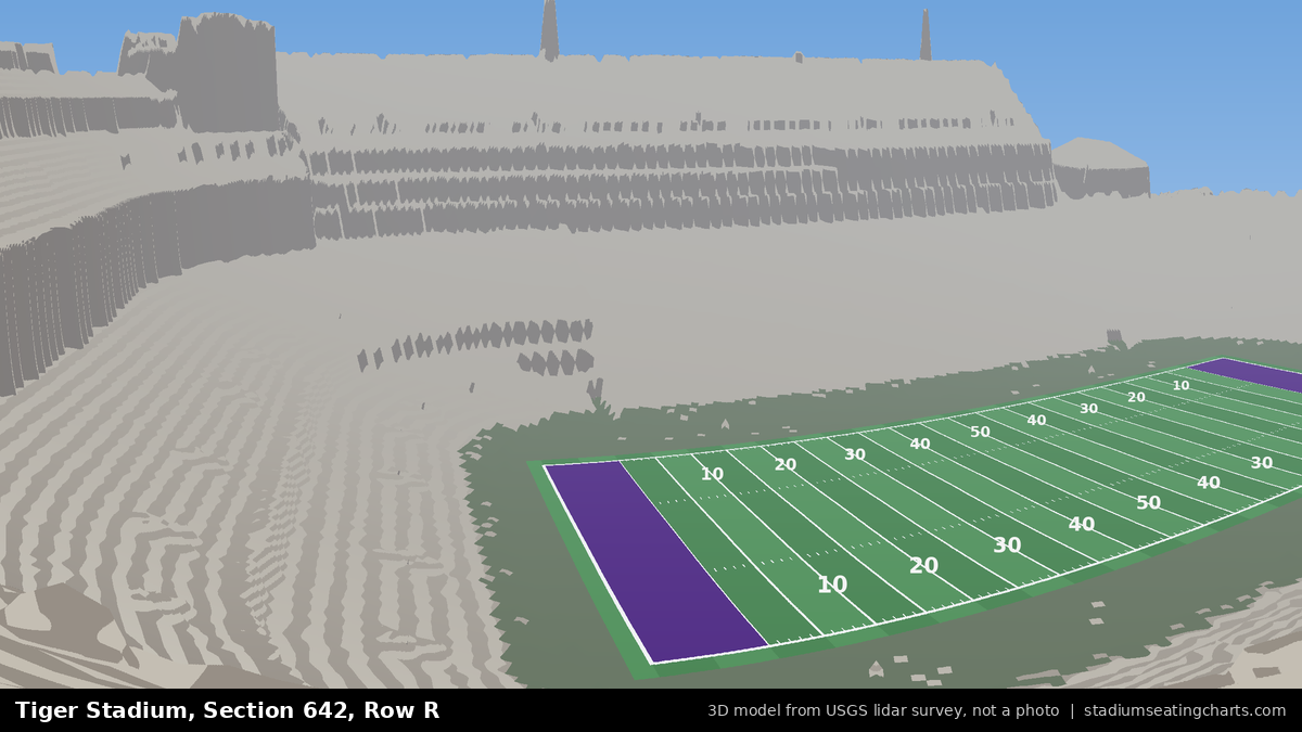 View from Tiger Stadium Section 642, Row R, looking toward the field