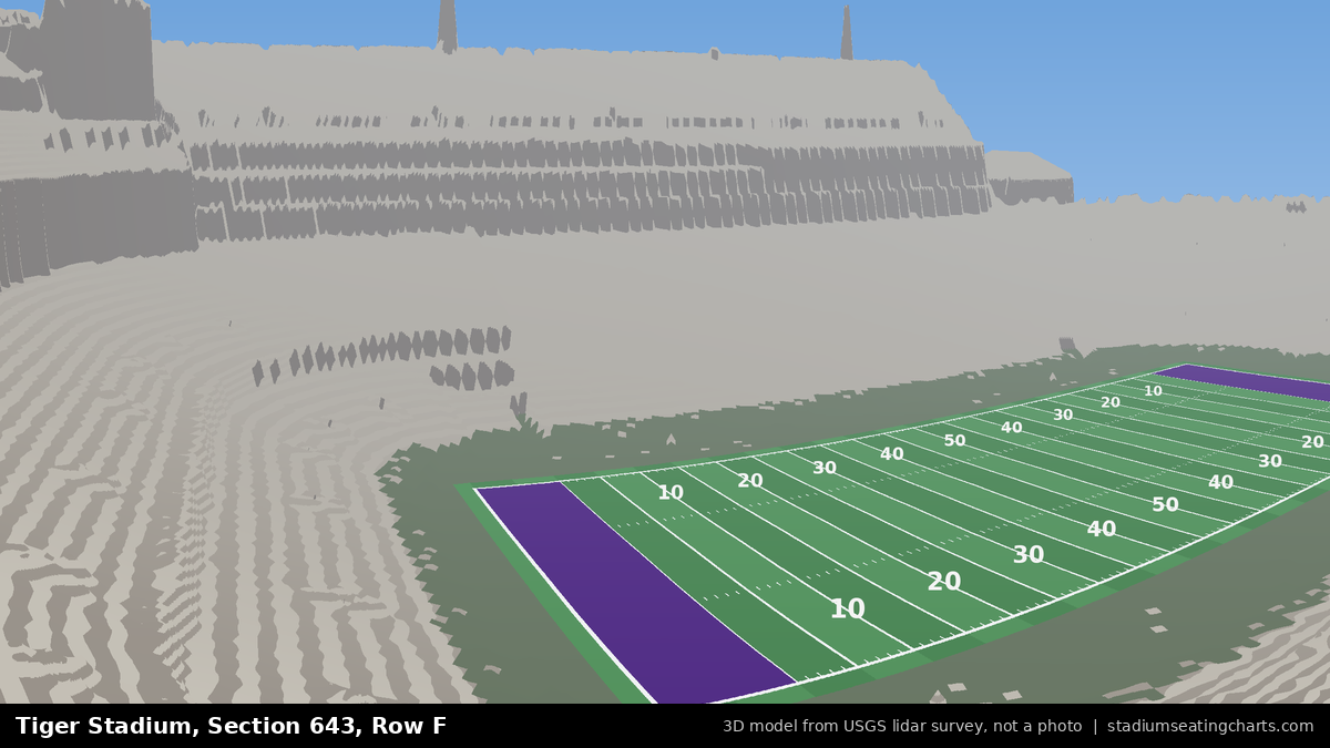 View from Tiger Stadium Section 643, Row F, looking toward the field