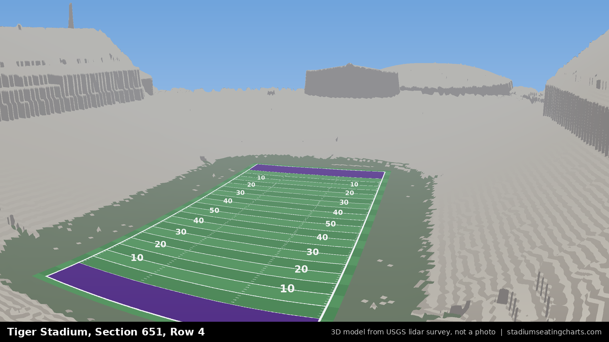 View from Tiger Stadium Section 651, Row 4, looking toward the field