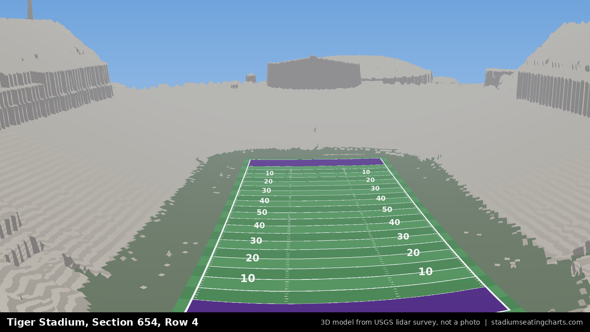 View from Tiger Stadium Section 654, Row 4, looking toward the field